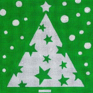 click here to view larger image of Green Star Tree (hand painted canvases)