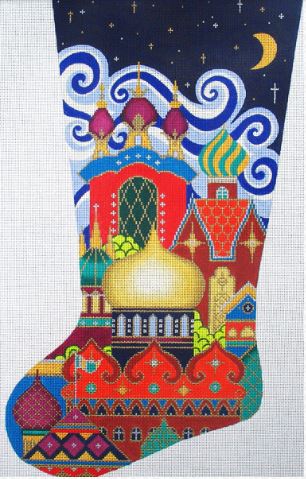 click here to view larger image of Russian Stocking  (hand painted canvases)