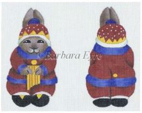 click here to view larger image of Bunny w/Flute (hand painted canvases)
