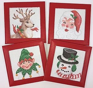 click here to view larger image of Christmas Characters Inserts (hand painted canvases 2)