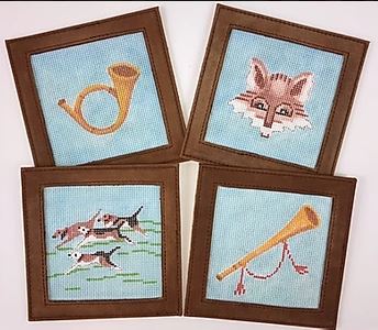 click here to view larger image of Hunt Themes Inserts (hand painted canvases 2)