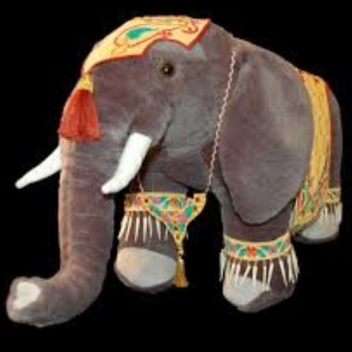 click here to view larger image of Elephant Doll (hand painted canvases)