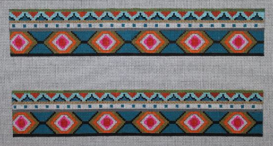 click here to view larger image of Purse Border Southwestern Pattern - 2 Panels (hand painted canvases)