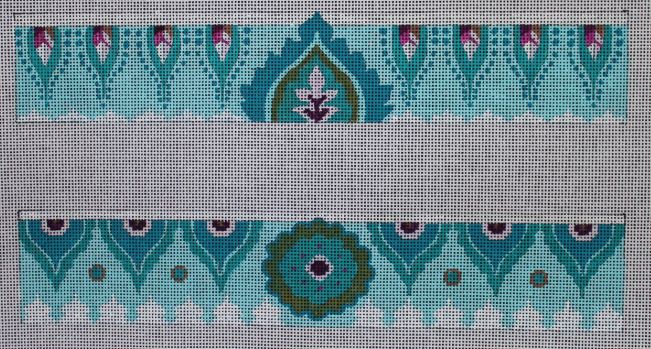 click here to view larger image of Purse Border Indian Pattern - 2 Panels (hand painted canvases)