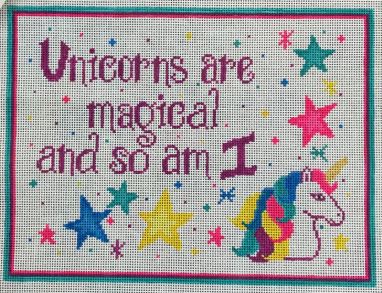 click here to view larger image of Unicorns are Magical and So Am I (hand painted canvases)