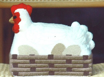 click here to view larger image of White Hen Brick (hand painted canvases)