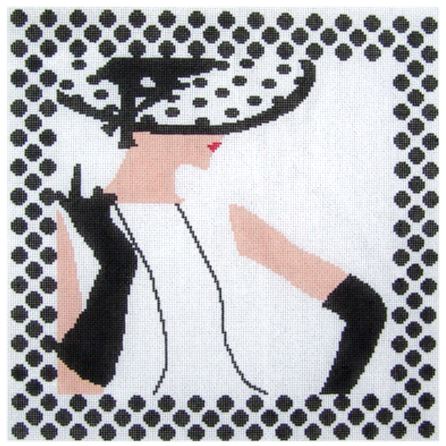 click here to view larger image of Polka Dot Fashionista (hand painted canvases)