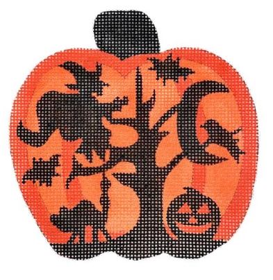 click here to view larger image of Medium Pumpkin Silhouette - MP12 (hand painted canvases)