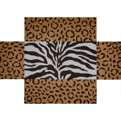 click here to view larger image of Leopard/Zebra Skin Brick Cover (hand painted canvases)