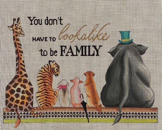 click here to view larger image of You don't have to Look-a-like to be Family (hand painted canvases)