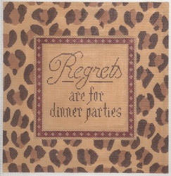 click here to view larger image of Regrets are for Dinner Parties (hand painted canvases)
