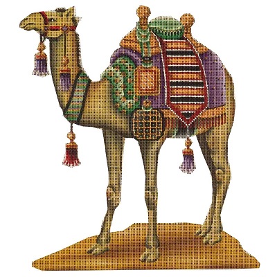 click here to view larger image of Nativity - Green Camel (hand painted canvases)