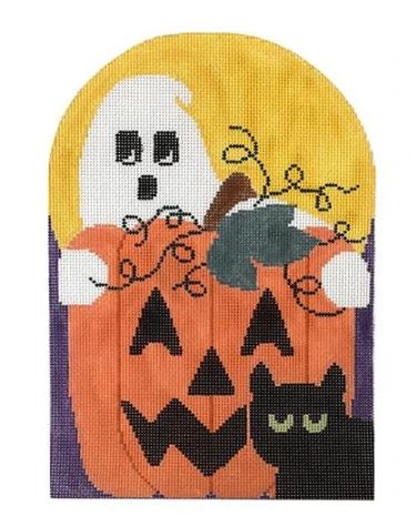 click here to view larger image of Pumpkin Patch w/Stitch Guide (hand painted canvases)