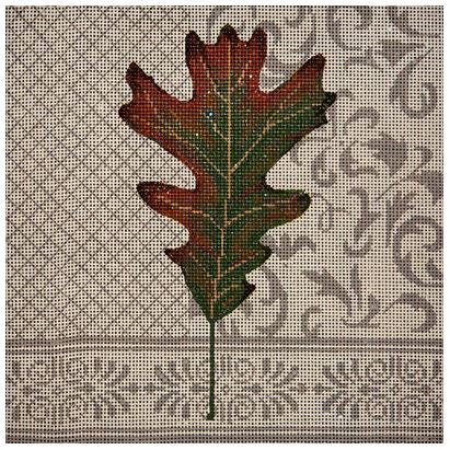 click here to view larger image of Oak Leaf Patchwork   (hand painted canvases)