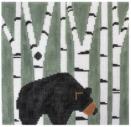 click here to view larger image of Bear in Birch Trees (hand painted canvases)