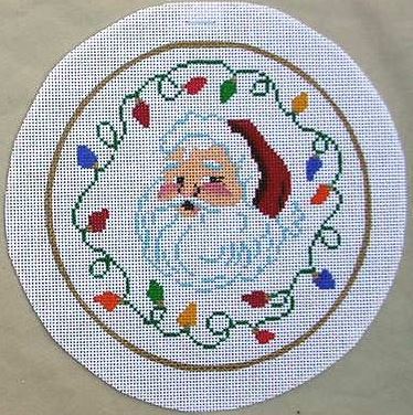 click here to view larger image of Santa w/Lights (hand painted canvases)