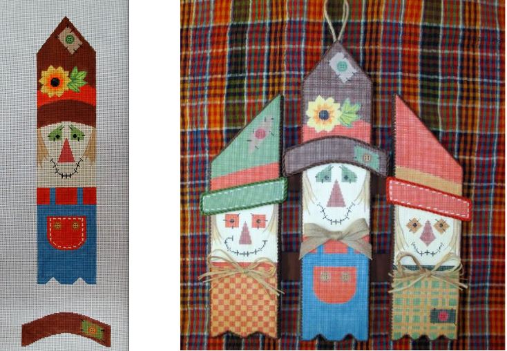 click here to view larger image of Picket Fence Scarecrow (center) (hand painted canvases)