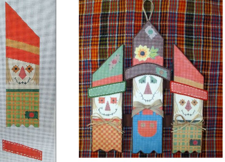 click here to view larger image of Picket Fence Scarecrow (right) (hand painted canvases)