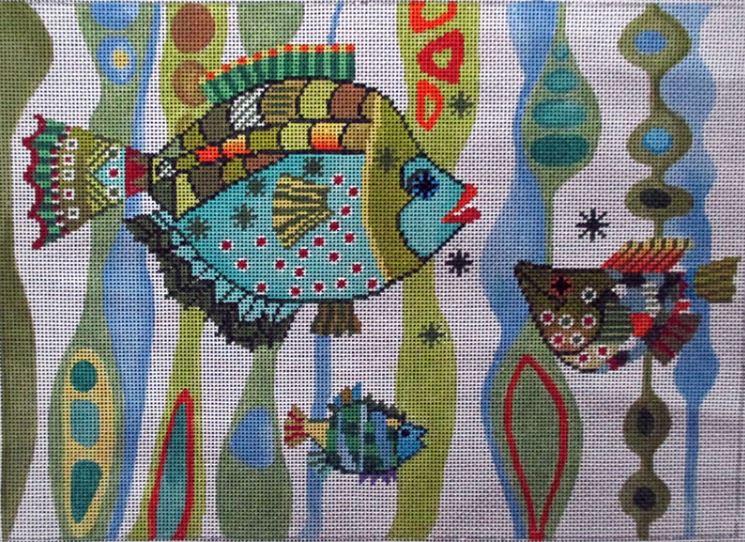 click here to view larger image of Fancy Fish (hand painted canvases)