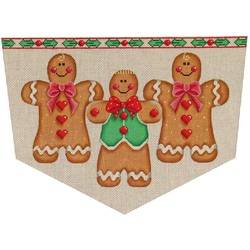 click here to view larger image of Gingerbread Trio Cuff (hand painted canvases)