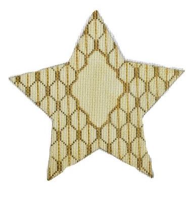 click here to view larger image of Initial Scallop Star (hand painted canvases)