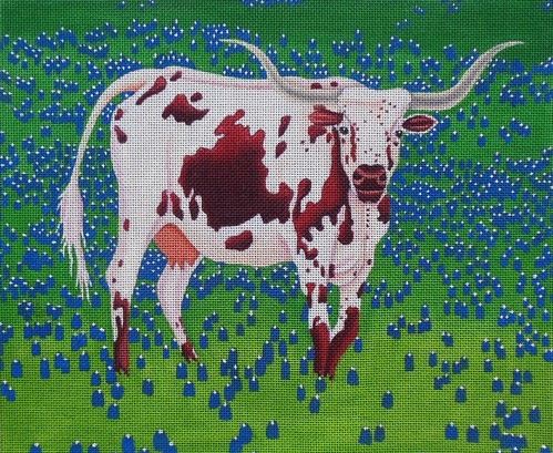 click here to view larger image of Longhorn Cow (hand painted canvases)