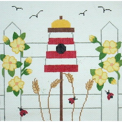 click here to view larger image of Lighthouse Birdhouse (hand painted canvases)