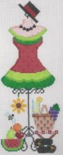 click here to view larger image of Dress Form - Picnic Watermelon (hand painted canvases)