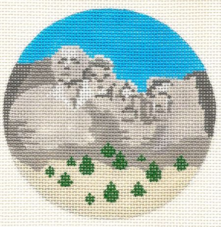 click here to view larger image of Travel Round - South Dakota Mt Rushmore (hand painted canvases)