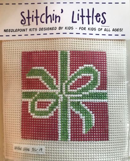 click here to view larger image of Stitchin' Littles - Red Gift (needlepoint kits)
