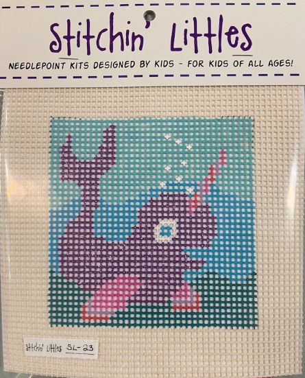 click here to view larger image of Stitchin' Littles - Nahla Narwhal (needlepoint kits)
