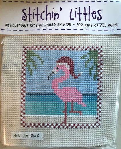 click here to view larger image of Stitchin' Littles - Flamingo Fun (needlepoint kits)