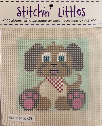 click here to view larger image of Stitchin' Littles - Bandit Puppy (needlepoint kits)