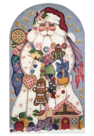 click here to view larger image of Candy Claus Fireside (hand painted canvases)