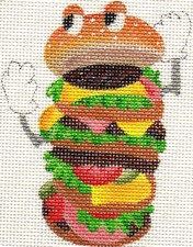 click here to view larger image of Mini Burger Bob (hand painted canvases)