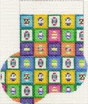 click here to view larger image of Easter Patchwork Mini-Sock (hand painted canvases)