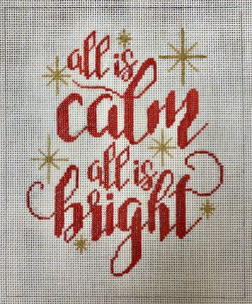 click here to view larger image of All is Calm All is Bright (hand painted canvases)