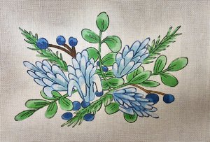 click here to view larger image of Blue Floral (hand painted canvases)