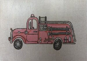 click here to view larger image of Fire Engine w/Alphabet (hand painted canvases)
