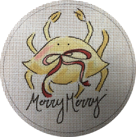click here to view larger image of Crab Merry Merry (hand painted canvases)