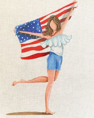 click here to view larger image of Flag Waving (hand painted canvases)