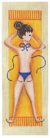 click here to view larger image of Topless Sunbather (hand painted canvases)