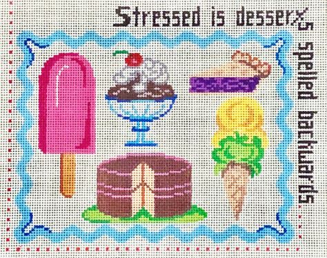 click here to view larger image of Stressed is Desserts Spelled Backwards (hand painted canvases)
