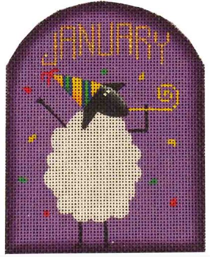 click here to view larger image of January Sheep (hand painted canvases)