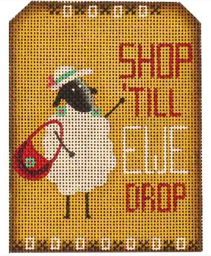 click here to view larger image of Shop ‘Till Ewe Drop (hand painted canvases)