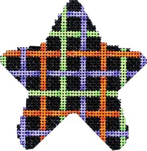 click here to view larger image of Woven Halloween Mini Star (hand painted canvases)