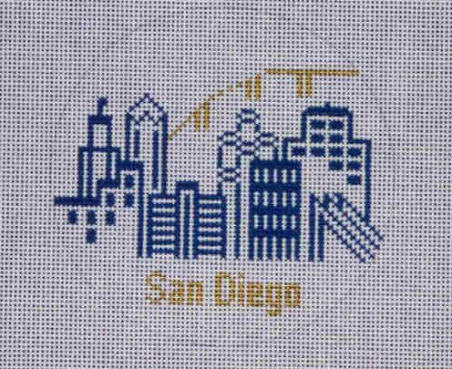 click here to view larger image of San Diego Ornament (hand painted canvases)