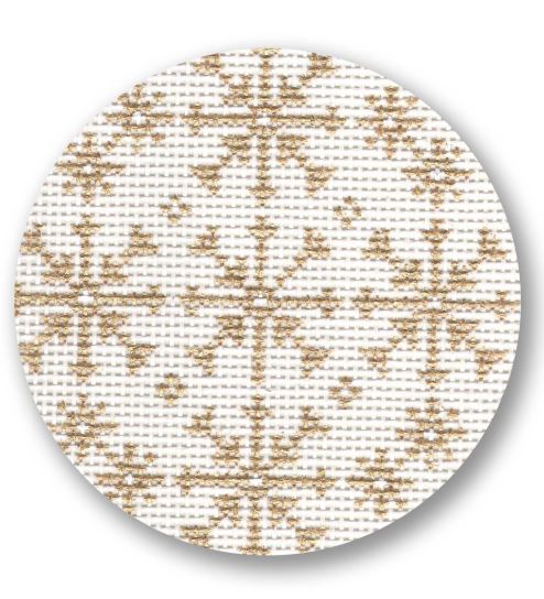 click here to view larger image of Gold Snowflakes (hand painted canvases)