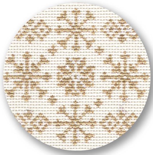 click here to view larger image of Gold Snowflakes (hand painted canvases)