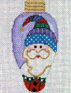 click here to view larger image of Light Bulb - Santa Face (hand painted canvases)